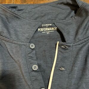 J. Crew Performance Men's Navy Blue Short Sleeve Shirt